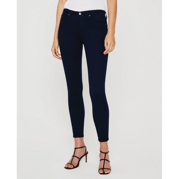 AG Adriano Goldschmied Legging Ankle Skinny Jeans Blue Leatherette size 29 - Picture 1 of 14